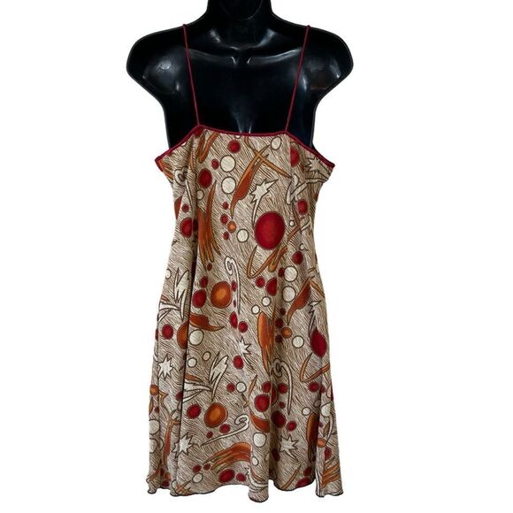 Rare Vintage 90s Retro Y2K Abstract Stretchy Spaghetti Strap Mini Dress - Picture 15 of 15